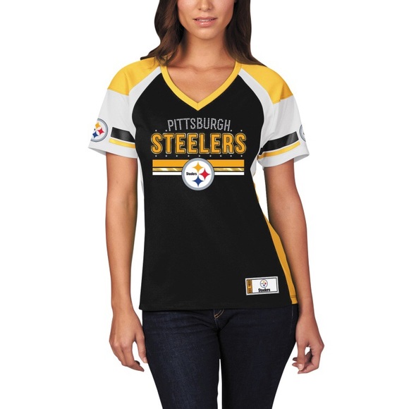 NFL Tops - Pittsburgh Steelers Black/Gold T-Shirt Jersey